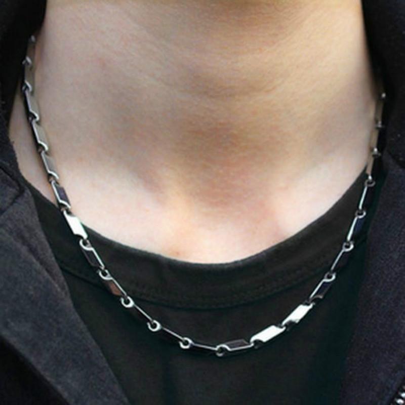 Stainless Steel Necklace Titanium Necklace Chain 2mm-4mm Men's and Women's Hip-hop Necklace Chain Men's Gifts