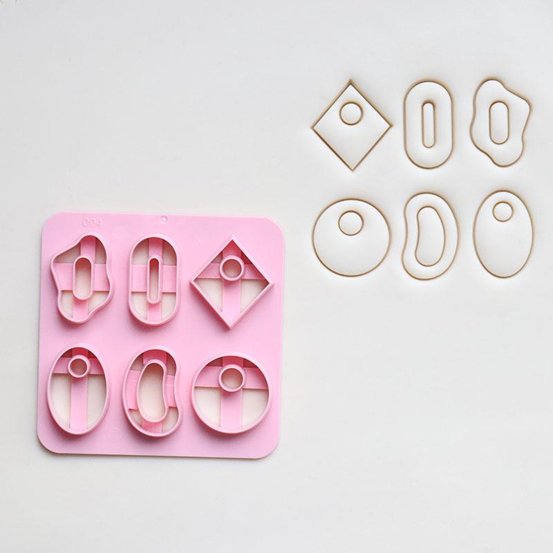 

Clay Polymer Plastic Earrings Molds DIY Clay Cutting Soft Pottery Earrings Refrigerator Paste Molds