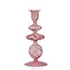 Decorative Candle Holders Colorful Glass Flower Vase for Home Decoration Wedding Decoration Centerpieces Candlestick Gift