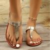 Clip Toe Plus Size Sandals Summer New Round Toe Soft Sole Lightweight Roman Shoes