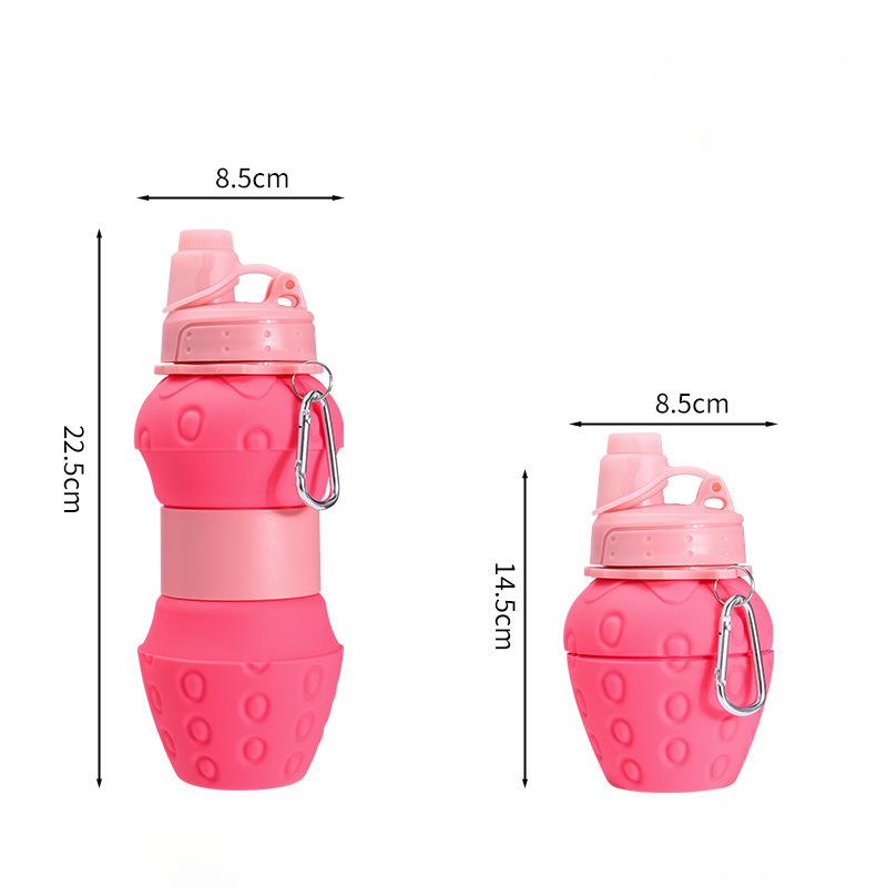 

Силиконовая пищевая чашка для воды, дорожный чайник для упражнений, уличная складная чашка из силикагеля, большая вместительная детская регулируемая чашка 600ml1PCS