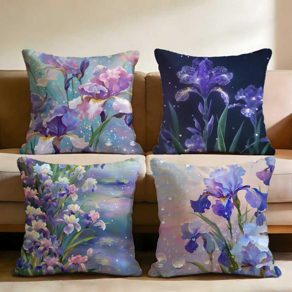 Iris Cushion Cover Multi-Scene Pillow Cover for Home & Car - Reversible, Soft & Durable for Daily Use