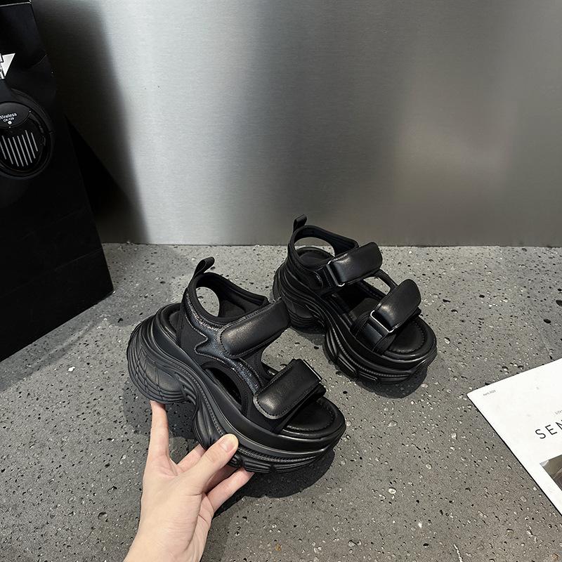 Women Platform Sandals Beach Chunky Sandals Summer Wedge Platform Sandals Casual Peep Toe Soft Female Roman Beach Shoes 35-39