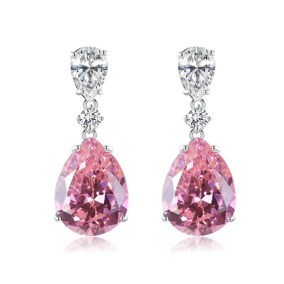 Elegant Pear-Shaped Glitter Diamond Teardrop Earrings: Versatile, High-End Jewelry for Women