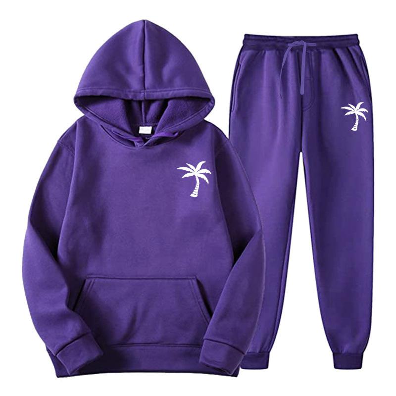 Unisex Sports Clothing New Fashion Popular Hooded Sweatshirt Adults Set