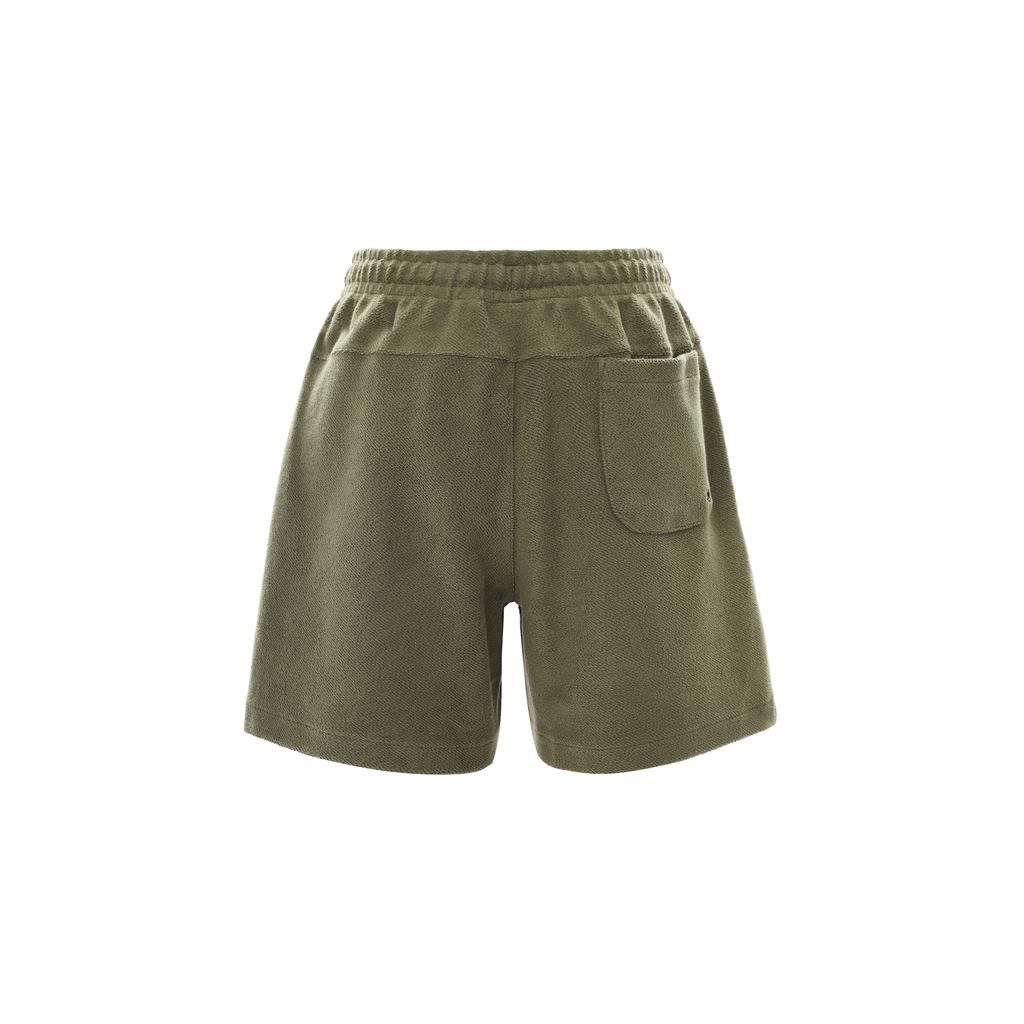 Nike Solid Color Minimalistic French Terry Casual Shorts Olive Green Men's DQ4596-222