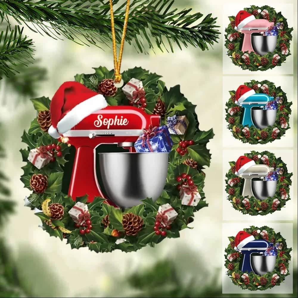 Wyjątkowy Akrylowy Urok Samochodzik Mikser do Pieczenia Stylowa Dekoracja Świąteczna Na Choinki