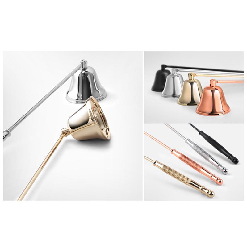 Stainless Steel Candle Snuffer Tool Long Handle Bell Extinguisher Accessory For Putting Out Extinguish Candle Wicks Accessories