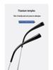 Anti-Blue Light Men's Eyebrow Eyeglass Frame, Ultralight Semi-Titanium, Lily Wei Model 122616Y, Fits Prescription Lenses.
