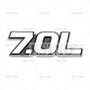 Car Styling DFETRY 3D Metal Chrome Zinc Alloy Adhensive Emblem 5.0L 5.7L 6.0L 6.2L 6.4L 7.0L Body Trunk Fender Badge Accessory