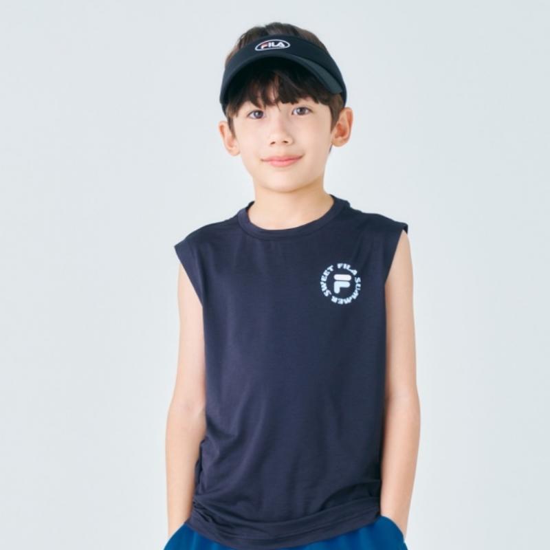 [fila Kids] Water Play Muscle Fit Short Sleeve Tee  Fk2rsf2w06m Blk  q0zFk2rsf2w06mBlk
