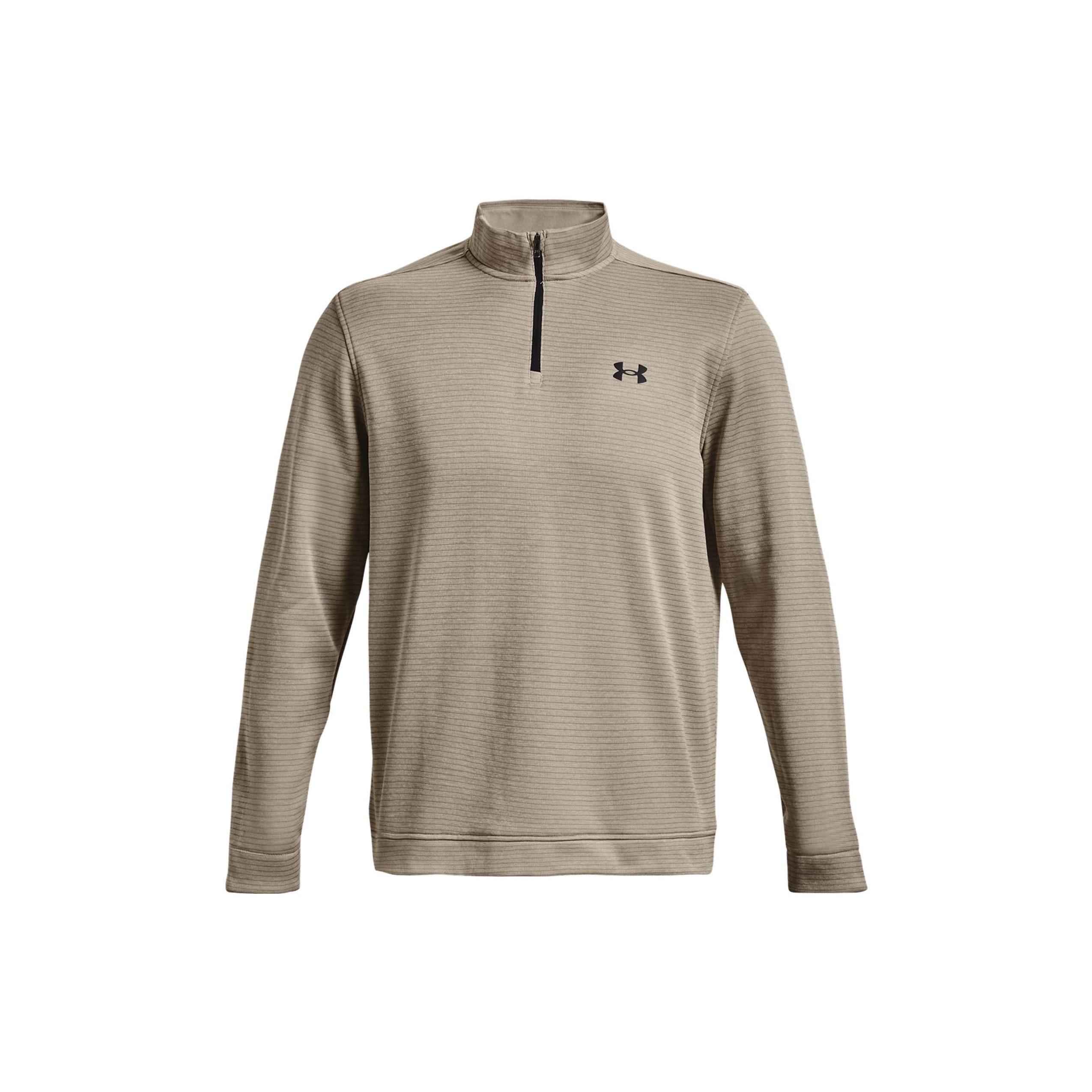 

Under Armour Однотонная рубашка с воротником-стойкой, половинной молнией и логотипом, с длинным рукавом, мужская, рубашки, хаки 1373674-200 XL