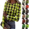 Women's Slim Fit Long Sleeve T-Shirt with Christmas Graphic Print Neck Pullover Top