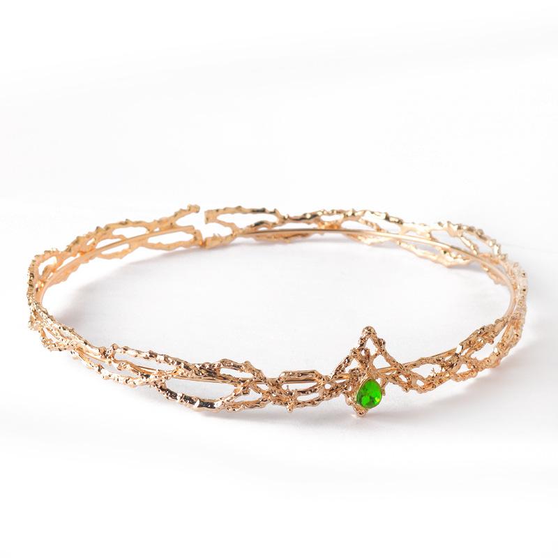 

Новая круглая тиара с короной эльфов, женская повязка на голову с каплей циркона, свадебные аксессуары для волос, подарки, ювелирные изделия, свадебные головные уборы