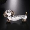 Cute Dachshund Dog Rhinestone Inlaid Brooch Pin Animal Shape Lapel Breastpin