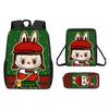 Christmas Backpack Cartoon Shoulder Bag Pencil Case Three Piece Set