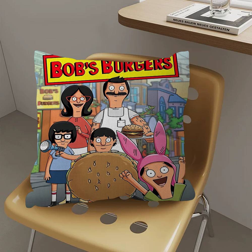 Cartoon B-Bobs B-Burgers Pillow Gifts Home Office Furnishings Bedroom Sofa Car Cushion Cover case 45x45cm