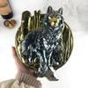 Wall Decor Jewelry Mold Pendant Decoration Cartoon Wolf Relief Mirror Mold