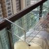 Scalable Clothes Drying Rack Adjustable Floor-Standing Balcony Hanging Rail Stainless Steel 50-158cm Clothes Organizer Racks