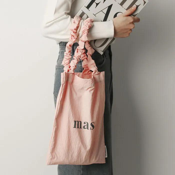 Shirring Eco Bag _ Pink