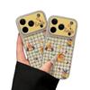 Plaid Star Leather Phone Case with Electroplated Window Sticker for iPhone 16 Pro Max and Apple 17.