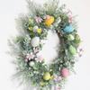 Easter Egg Wreath Decorative Garland Party Pendant Charm Household for Farmhouse Window Wall Door Decor