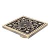 Floor Drain Brass Square Bathroom Shower Sewer Filter Strainer Ancient Style Odorless