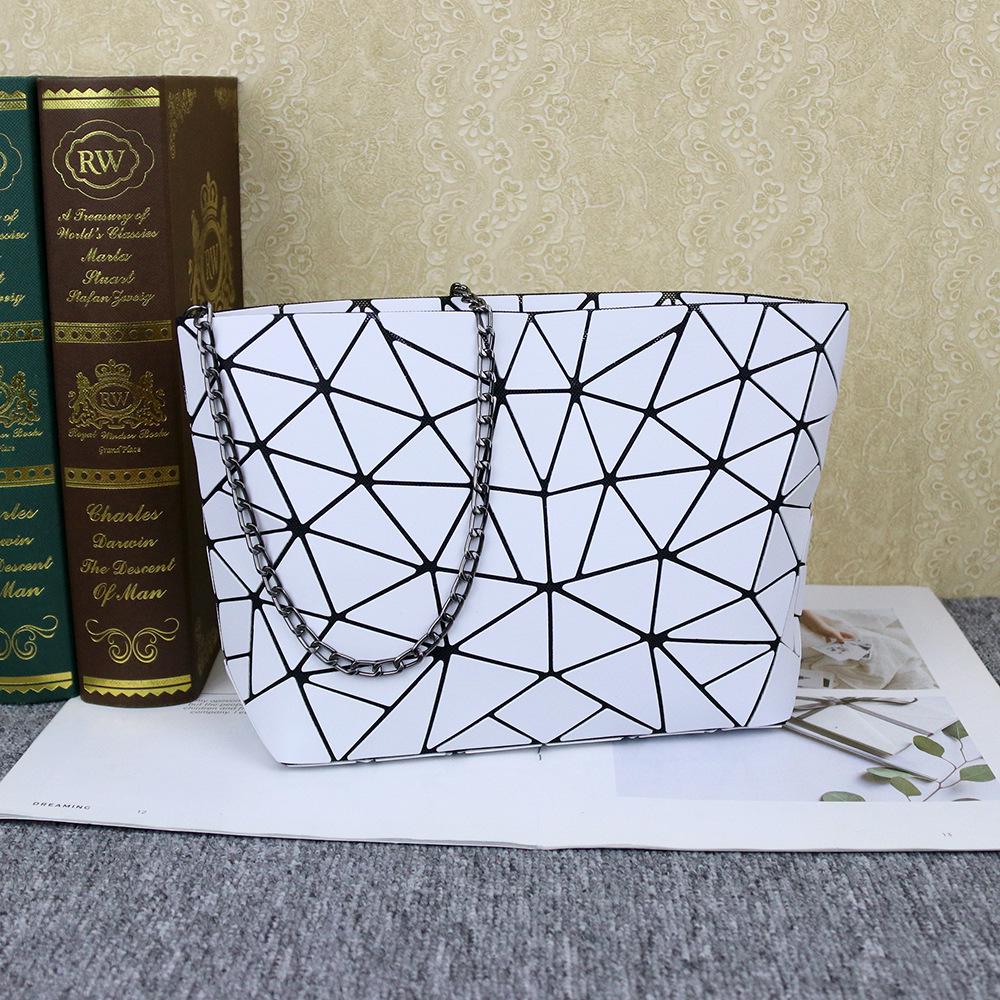 Rhombus Texture Geometric Crossbody Bag - Matte Women s Shoulder Bag, Leather Goods