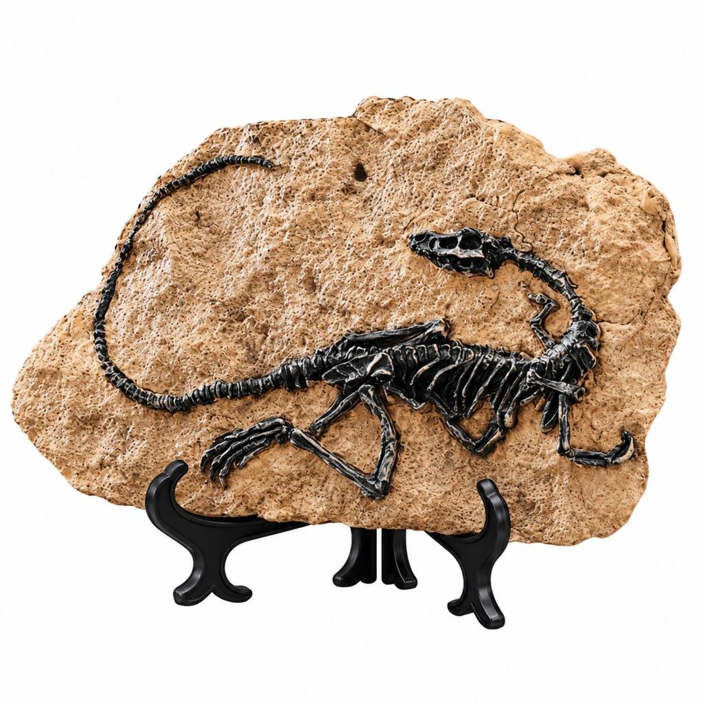 Dinosaur Display Ornament Desktop Resin Skeleton Plaque Textured Style