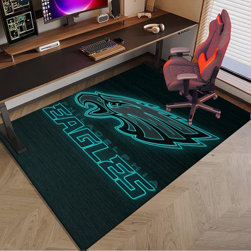Philadelphia Eagles Teppich für Büro, Stuhlunterlage, Dekorativer Teppich Wohnzimmer Matte, Große Größe Fan Geschenke Weihnachtsgeschenke