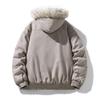 Unisex Thick Plush Vulture Hooded Cotton Winter Jacket