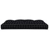 Black Checkered Pallet Cushion 120 X 80 X 12 Cm Fabric