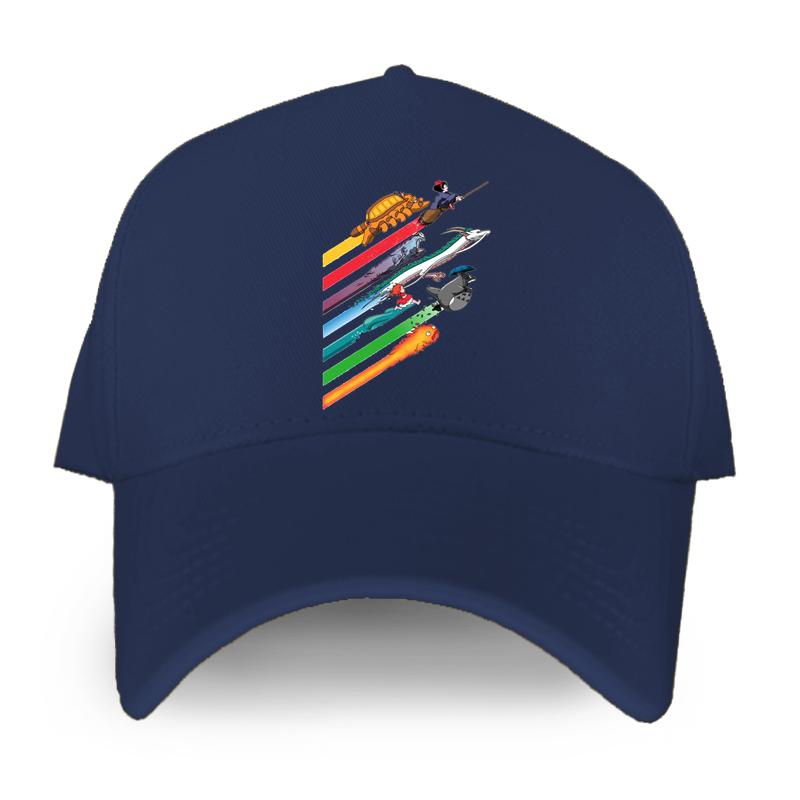 Rainbow Speed ​​Race Totoro Sköldpadda Spel Basebollkeps STUDIO GHIBLI Miyazaki Anime Unisex Damkepsar Mode Hiphop Hatt