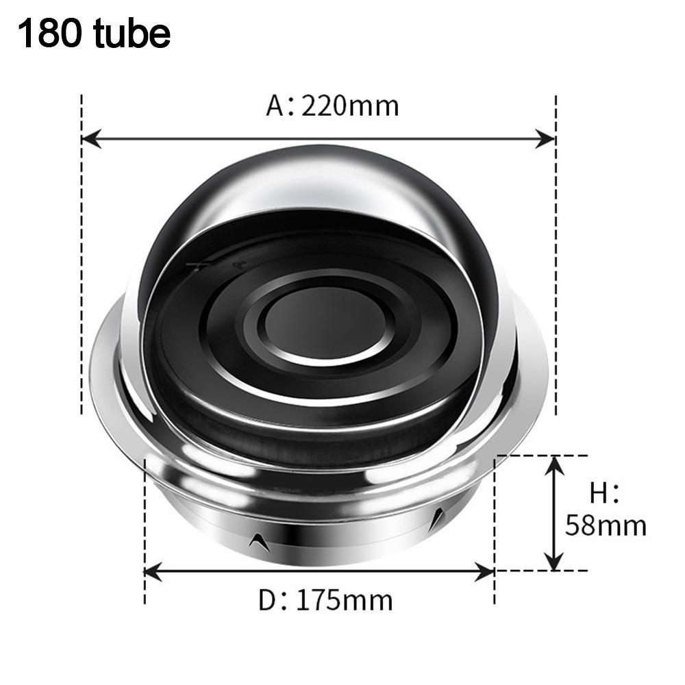 

Наружный настенный колпак дымохода Вытяжной колпак Защитная крышка для печной трубы Вентиляционная система 180 tube