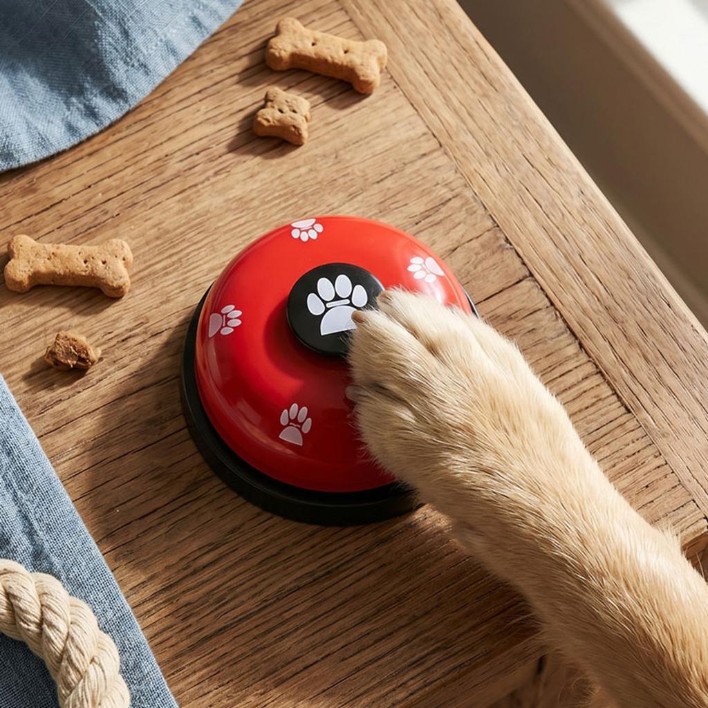 2pcs Dog Training Bell With Anti Slip Base for Pet Exercise Toilet Training Bell Ring to Go Outside Communication Red