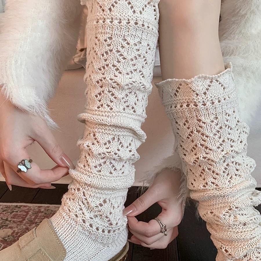 Retro Stacked Socks, Spring And Autumn Warm Wool Calf Socks, Wei Xue, The Same Knitted Woolen Stockings