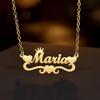 Atoztide Personalized Custom Name Necklaces Nameplate Pendant for Women Stainless Steel Link Chain Mother Kids Jewelry Gift