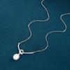 S925 Sterling Silver Rope Knot Freshwater Pearl Necklace – Elegant Clavicle Chain for Women, Perfect Gift for Girlfriend