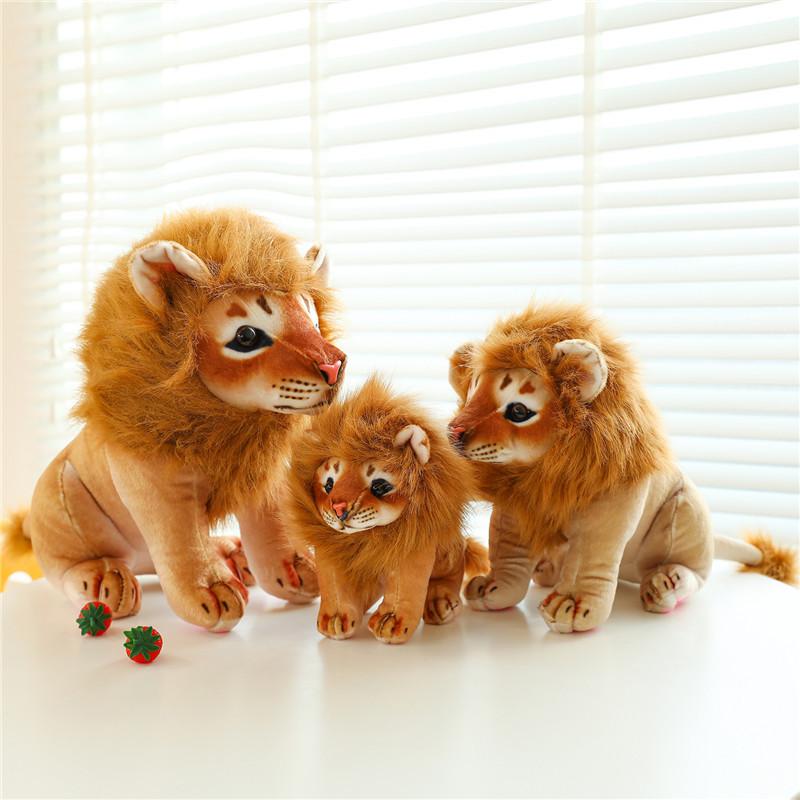 Simulation Lion Doll Plush Toy Zoo Souvenir Lion King Doll Children'S Gift