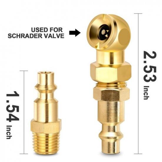 Tragbar Luft Chucks Reifen Aufpumpen Düse Metall 2PCS Y3L9