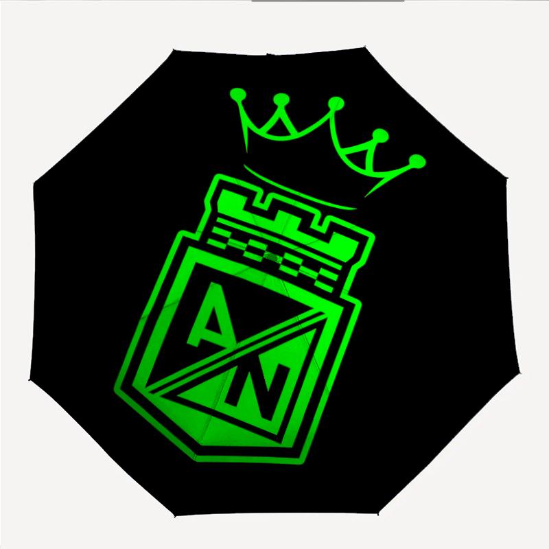 Atletico Nacional Fashionable Automatic Opening/Closing Folding Umbrella. Portable and Foldable, Ideal for Gift, Travel, and Daily Use.
