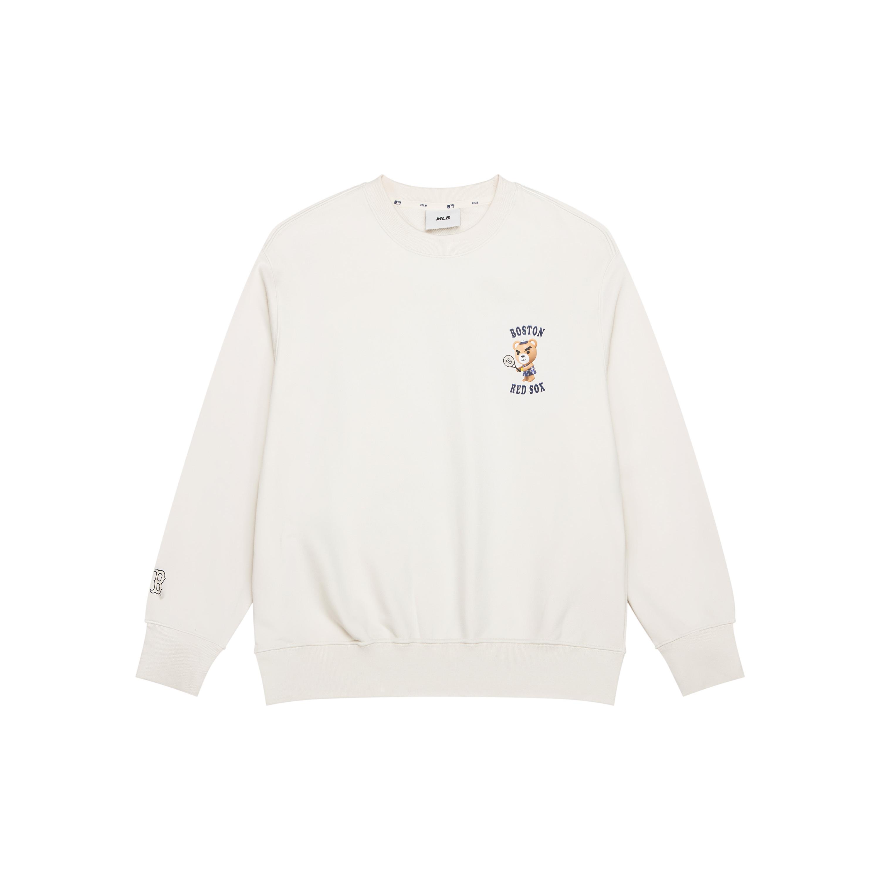 

New MLB Sweatshirts Unisex Ivory White 3AMTE0134-43CRD XS