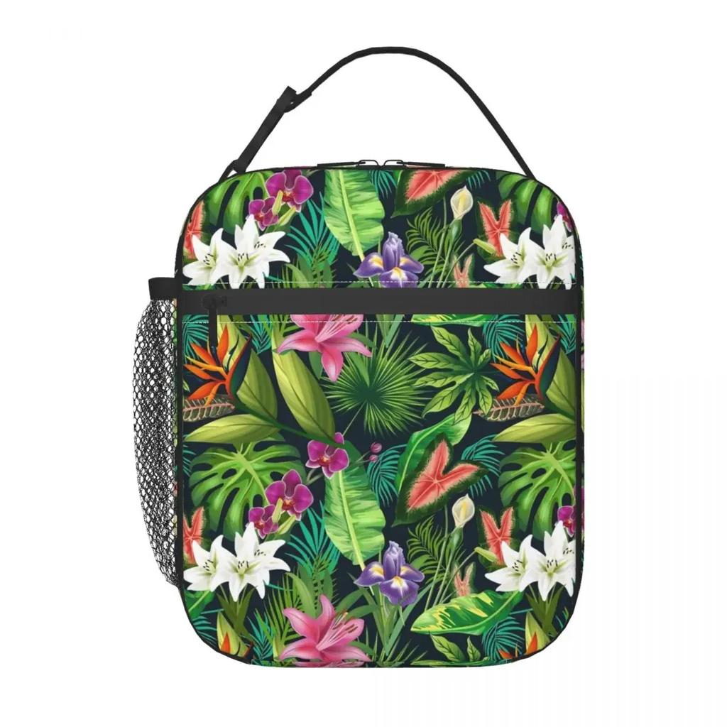 Tropical Floral Lunch Bag For Child Bohemian Paradise Lunch Box School Portable Thermal Lunch Bags Oxford Designer Cooler Bag
