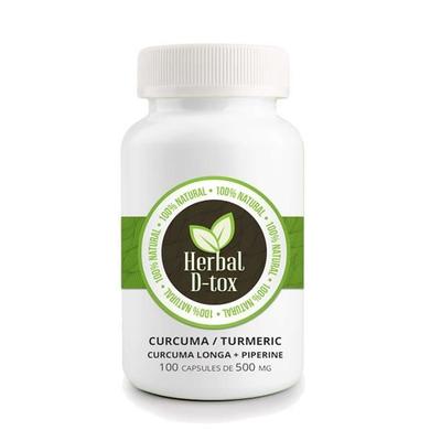 Dietary Supplements Turmeric Capsules - Turmeric + 5% Piperine, 100 X 600 Mg
