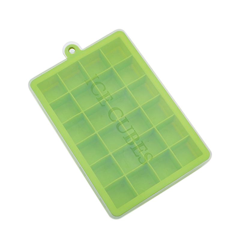 

Venlohome 24 Ice Cube Tray Пищевой силиконовый Ice Cube Maker Mold с крышкой для мороженого, шоколада, вечеринки, виски, коктейля, напитка