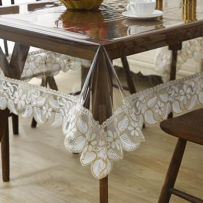 Nappe en dentelle PVC transparente: Imperméable, Anti-huile, Sans lavage pour tables à manger et tables basses