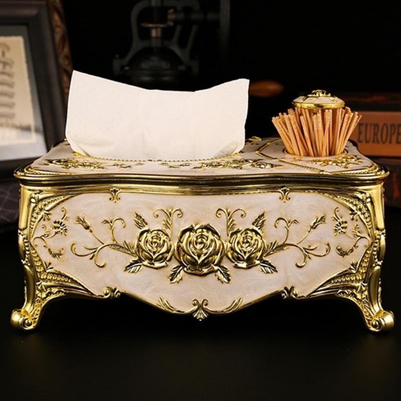 Multi-Functional Plastic Napkin Extraction Paper Box Toothpick Holder Living Room Napkin Dispenser Organizer Desktop Decorative