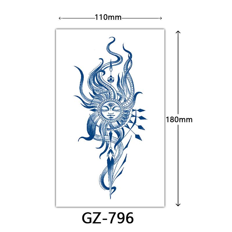Tattoo-Aufkleber mit Fruchtsaft, Tattoo-Aufkleber mit Kräutern, semi-permanente Tattoo-Aufkleber mit englischen Buchstaben