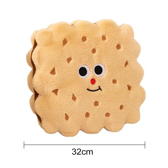 Sandwich Biscuit Plush Pillow Round Square Cartoon Cookies Plush Toy Stuffed