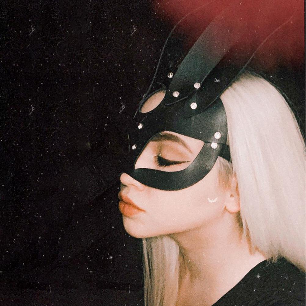 Frauen Sexy Hasenohren Maske Niedlicher Hase Lange Ohren Gesichtsmaske Halloween Maskerade Party Cosplay